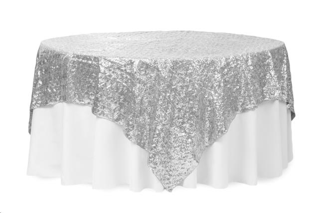 Rental store for LINEN, 85X85 SQ. DIAMOND GLITZ SILVER in Atlanta GA