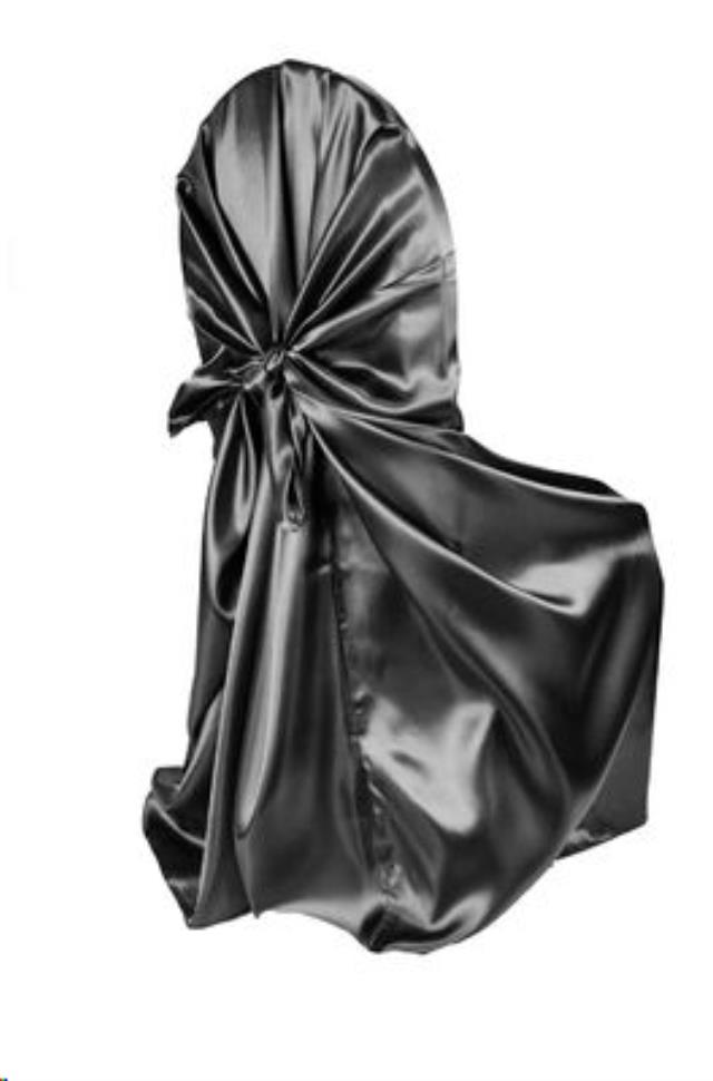 Rental store for CHAIR COVER, UNIVERSAL SATIN BLACK in Atlanta GA