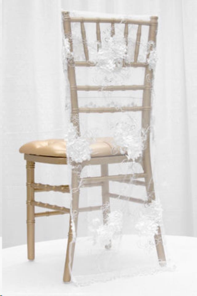 Rental store for CHAIR COVER, VINTAGE LACE - WHITE in Atlanta GA