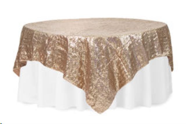 Rental store for LINEN, 85X85 SQ. DIAMOND GLITZ CHAMPAGNE in Atlanta GA