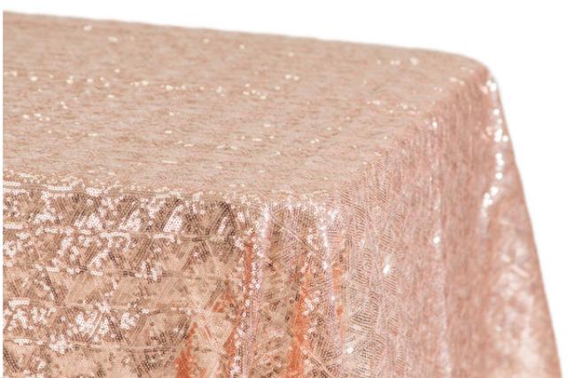 Rental store for LINEN, 90X156 DIAMOND GLITZ BLUSH in Atlanta GA