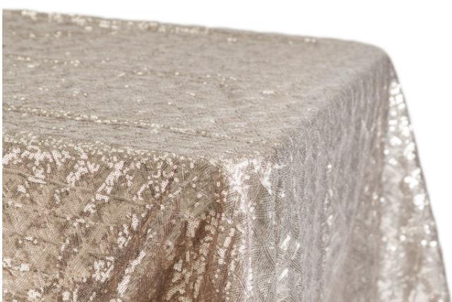 Rental store for LINEN, 90X156 DIAMOND GLITZ CHAMPAGNE in Atlanta GA