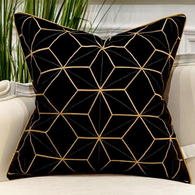 Rental store for PILLOW, VELVET 18X18, BLACK GEOMETRIC in Atlanta GA